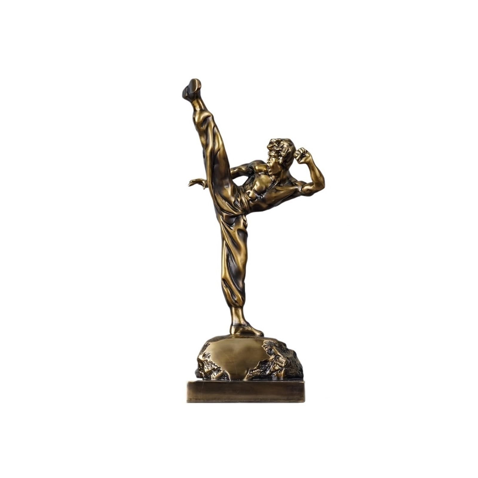 QINGGANG-0224 Desktop Decorations Bronze Figurine Sculptures Decorative Items for Study Rooms and Offices, Collectibles