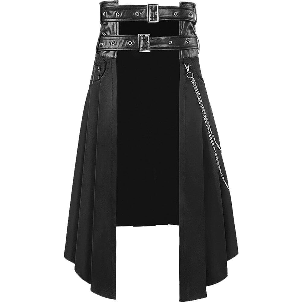 Jupe punk plissée aux finitions soignées style écossais traditionnel