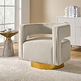 fauteuil salon a bascule Solide et durable : Cette fauteuil rond a une structure en bois. Avec une base en métal, l'ensemble de la fauteuil est très stable. Le support à ressort haute résistance garantit que le siège ne s'effondrera pas après une utilisation fréquente.