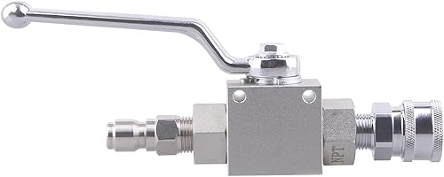 Miniatura 6 de DERNORD Kit de válvula de bola de alta presión de 38 pulgadas de conexión rápida para manguera de lavado eléctrico, 4500 PSI (38 pulgadas)