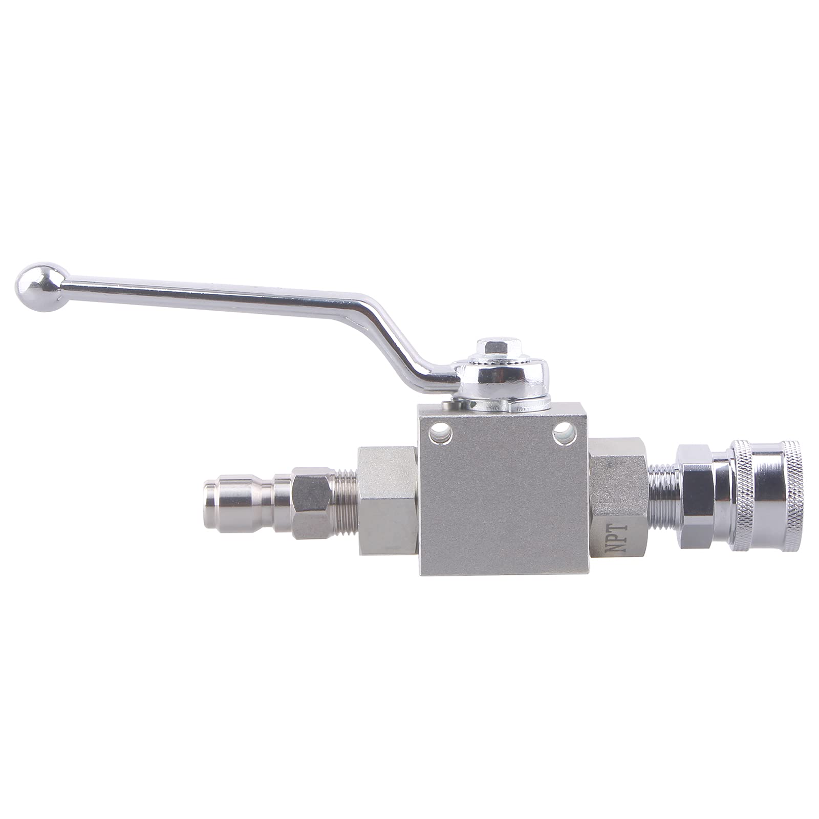 DERNORD - Valvola a sfera in acciaio inox 316 con manico in vinile blu, resistente, WOG 1000 1/2''