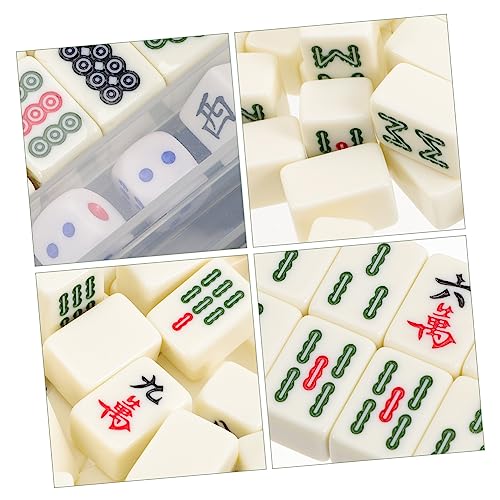 Mini set de fichas de Mahjong para viaje y fiestas miniatura 5