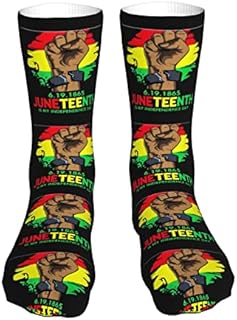 883 Compression Socks Juneteenth Independence Day Crew Socks Non Slip Calf Socks Comfort Athletic Socks For Jogging Trekking Walking 40cm