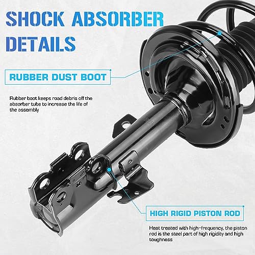 ILONPA 172205 172206 Front Struts Shocks w/Coil Springs for 2004-2006 Toyota Camry/Solara/Lexus ES330 (Exc. Adaptive Variable Suspension), 2005 Strut Shock Absorbers Assembly Suspension Kit by ILONPA - Image 4