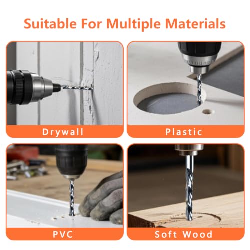 Cosmedge Drywall Cutting Bit 1/8-Inch, Spiral Drywall Router Bits Set for Drywall Cutout Tool (A-30 Pack) by Cosmedge - Used condition - Image 5
