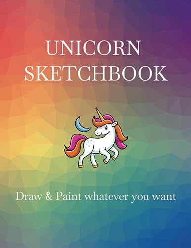 Unicorn Sketchbook | Sketchbook for Painting & Drawing | Profesonal paper | For kids and childrens | 120 pages 8,5 x 11 (Spanish Edition)      Tapa