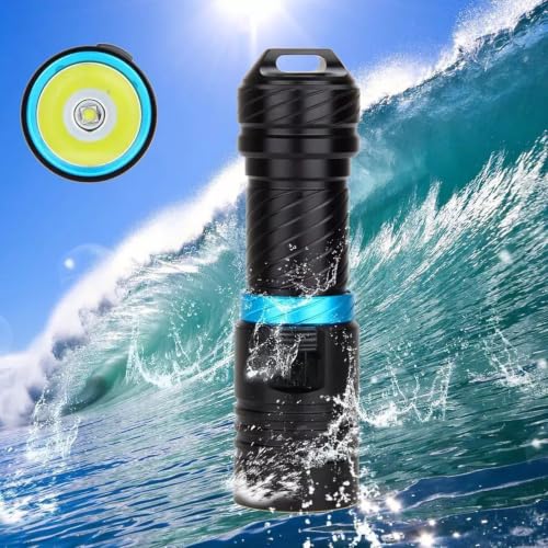 Linterna de buceo de 1000 lúmenes recargable en aleación de aluminio para snorkel 6