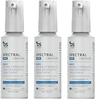 - DS Labs Spectral.UHP 5% Minoxidil Hair Density Serum for Men - Extra Strength Topical Formula for Thicker-Looking Hair, Targets Thinning at the Crown Area, With Nanosome Technology, 60mL (Pack of 3)