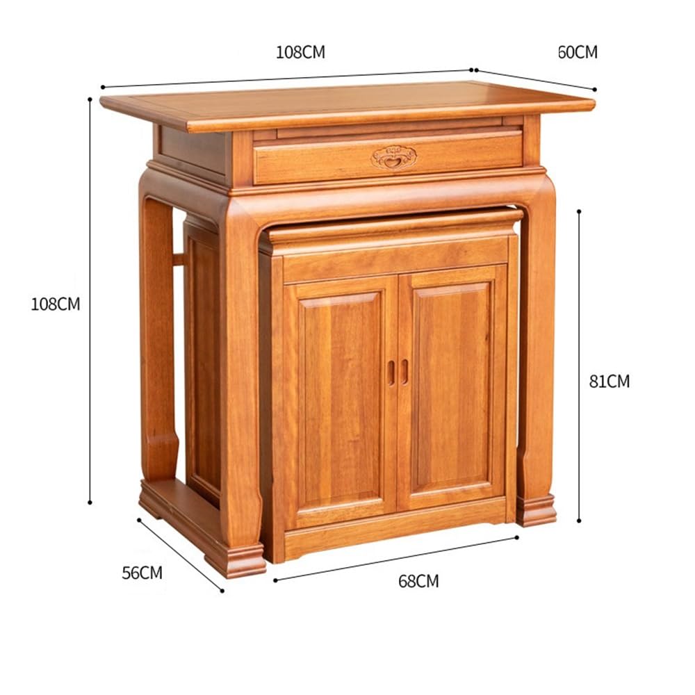 Set tavolo da altare espositore tradizionale in legno Bellissimo(Brass,M)