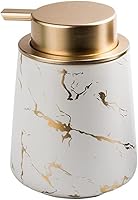 Vista 1 de Dispensador de jabón de manos, dispensador de jabón para platos de mármol, dispensador de jabón para encimera, botellas de loción de mano, Blanco