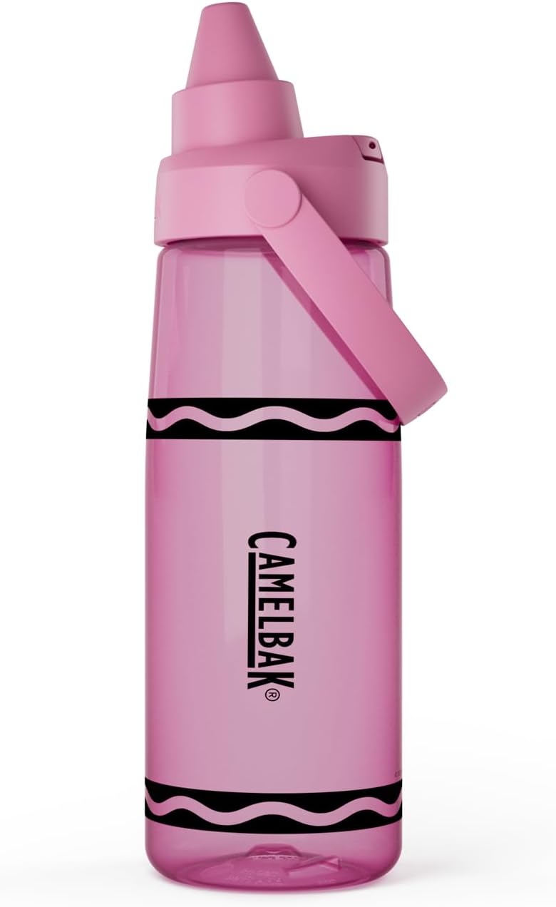 CamelBak Crayola Chug Water Bottle, Tritan Renew, Leakproof, 25oz, Pink Flamingo - Image 2