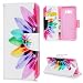 Galaxy S8 Case, YOKIRIN Beautiful Floral Half Flower Magnetic Style PU Leather Case Wallet Flip Stand Flap Closure Cover with ID&Credit Card Holder 3D Diamond Dust Plug for Samsung Galaxy S8