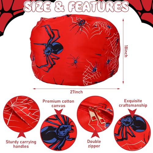 Boao 27'' Large Spider Kids Bean Bag Chairs Cover plush Storage, No Filling by Boao - Image 3