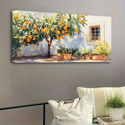 Affiche de maison oranger pour sublimer un grand mur vide