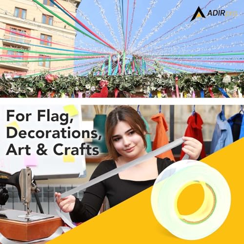 AdirPro 12 Pack Fluorescent Flagging Tape - Multipurpose Neon Marking Tape - Great Visual Labeling & Tagging for Home & Workplace Use (White, 300 feet) by AdirPro - Image 2