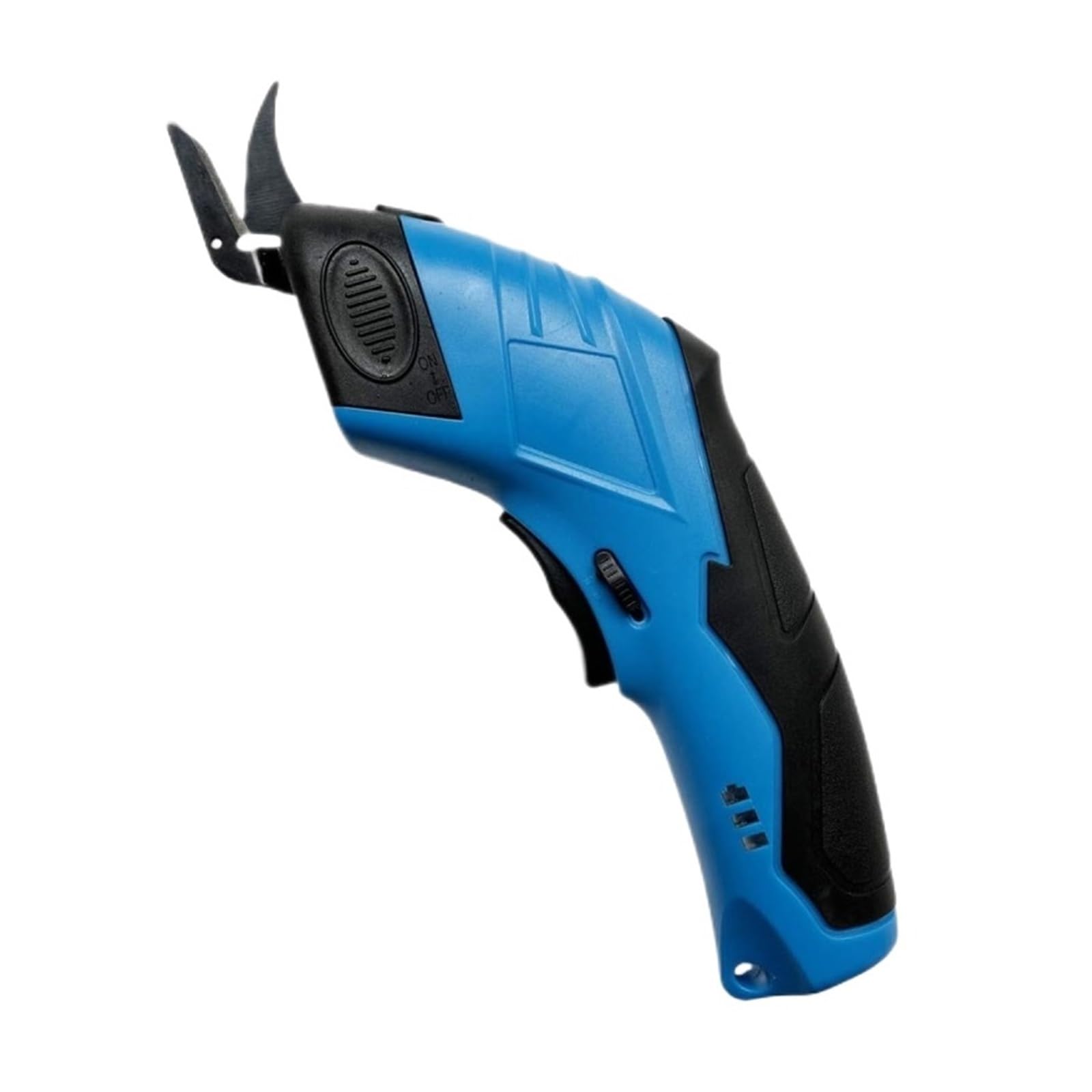 Tijeras Eléctricas For Cortar Tela, Cuero, Sastre, Hojas De Carburo Tungsteno, Herramientas Manuales Portátiles, Baterías Litio Corte suave(BLUE Two heads)