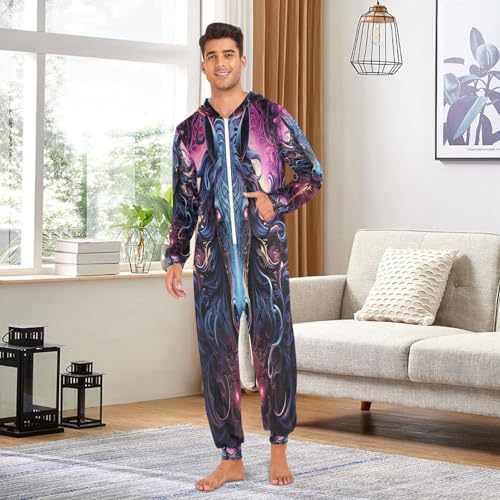 Vêtement de nuit combinaison pyjama une pièce à capuche - 3