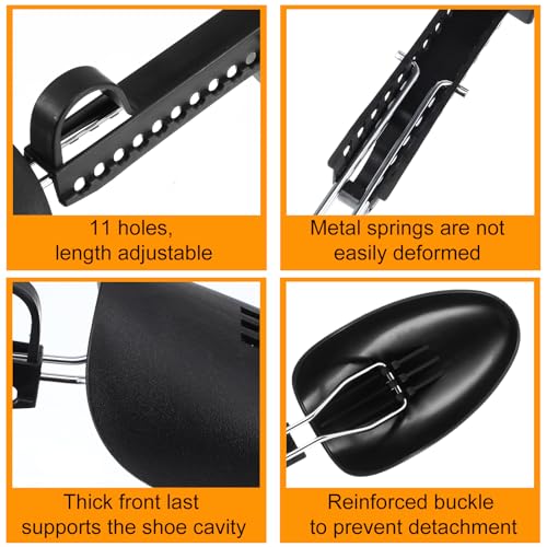 Meyeyaia 10 Pairs Plastic Shoe Trees for Men, Adjustable Shoe Shaper Stretchers Portable Shoe Tree Shoes Boot Holder for Men - Thumbnail 6