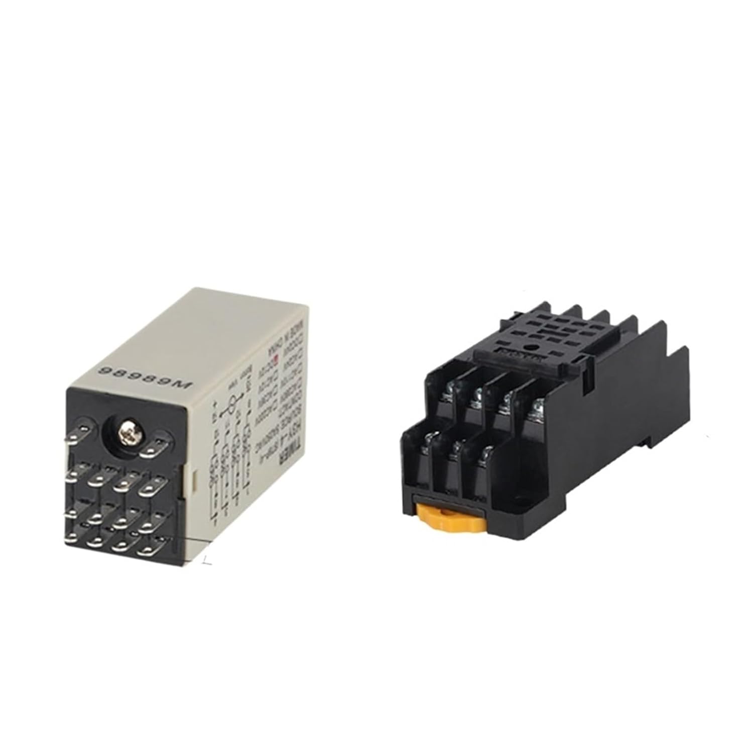 H3Y-4 Power-on Delay Rotary Knob 1S/5S/10S/30S/60S/3M/5M/10M/30M Timer Time Relay AC/DC 24V 14 Pin with Base PYF14A(Voltage DC 24V,0-5 Seconds)
