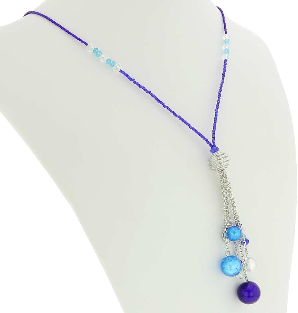 Glass Of Venice Murano Glass Sorgente Necklace - Blue