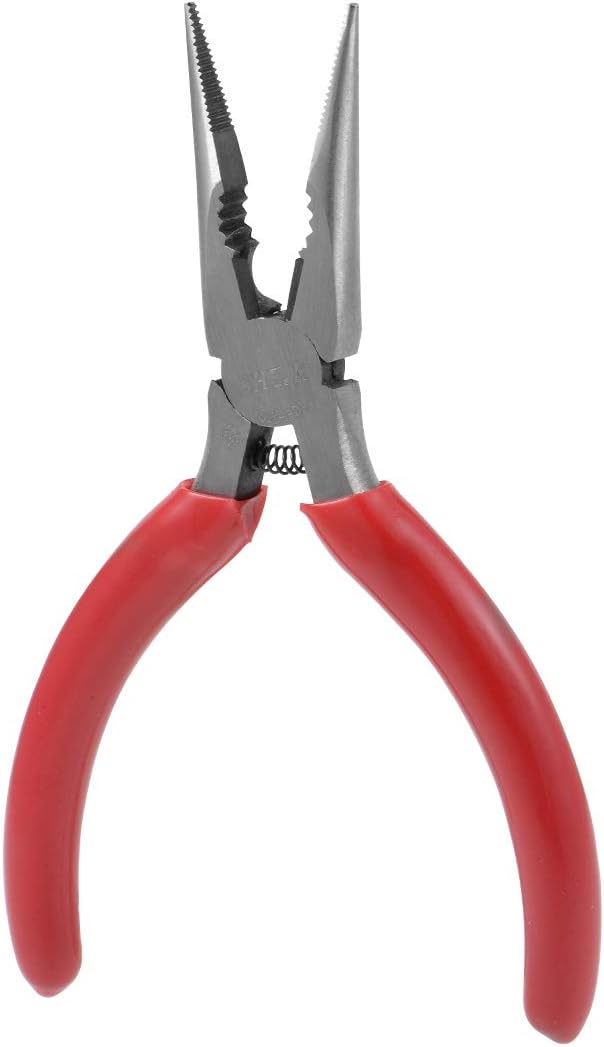 uxcell® Needle Nose Pliers 5-Inch, Forged from Chrome-Vanadium Steel, Nickel Plating