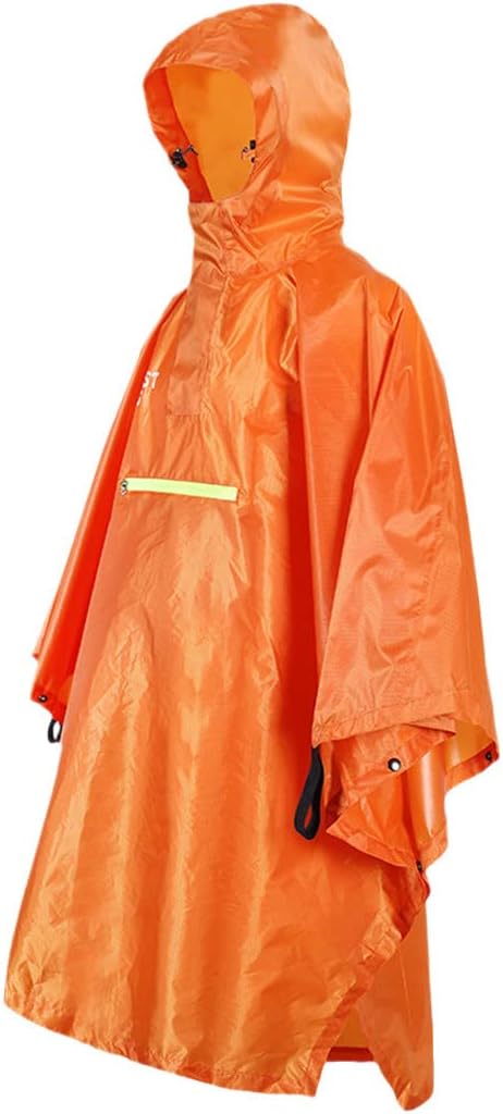 Men Women Bicycle Raincoat Rainwear With Reflector, Rainproof Poncho With Reflective Strip