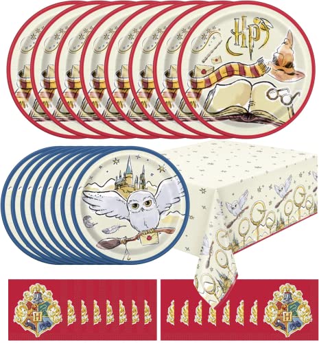 Hello Party! - Harry Potter Birthday Decorations - Harry Potter Party Supplies For 16 Kids, Includes Plates, Napkins, Tablecover - Harry Potter Decoration For Parties #TOP3