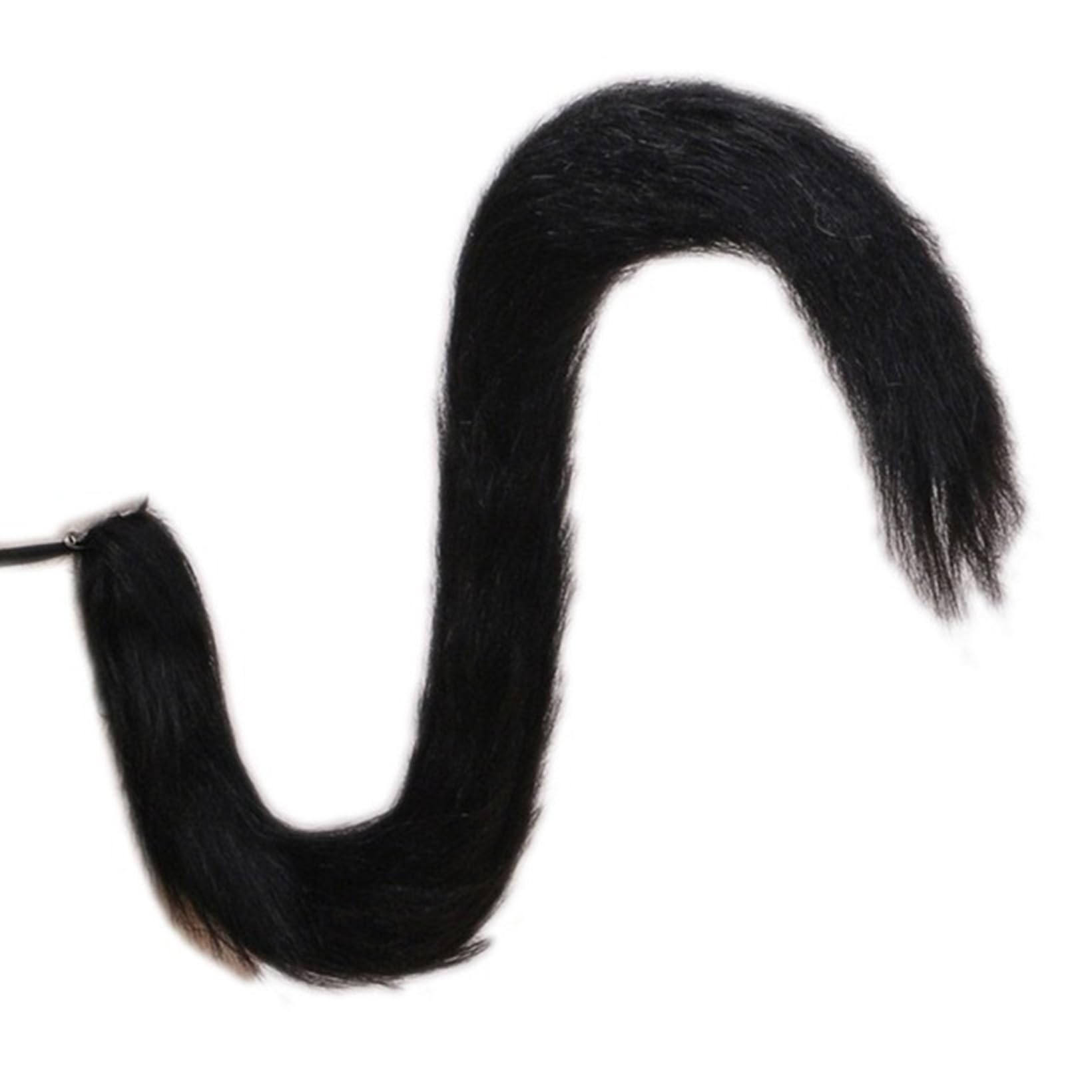 80cm Cat Tail Cosplay Tail Long Plush Animal Tail Faux Fur Fluffy Tail Therian Tail Costume Accessory Cat Tails Fancy Dress Tail for Halloween Christmas Party Cosplay Costume (Black)