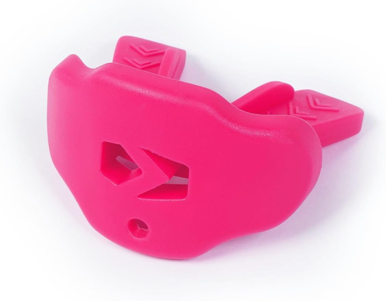 SLEEFS Pink Football Mouth Guard – No-Boil Mouthpiece with Strap – Airflow Design for Adults & Youth, Protects Lip & Teeth, All-Sport Fit