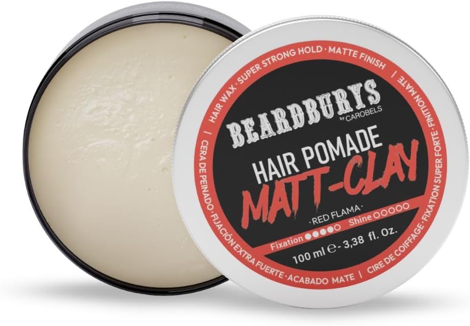 Hair Pomade Matt Clay Matt Hair Wax for Men Extreme Hold Professional Fibrous Water Based Hair Paste for Hair Styling 100ml