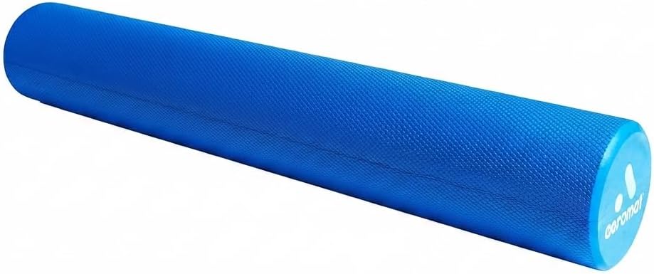 AEROMAT Elite Foam Roller - 6" Diameter - 36" Long - Blue - Intended for Pilates /Training /Muscle Relief