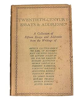 Hardcover 1927 Rare Book "Twentieth Century Essays & Addresses" [Hardcover] unknown Book