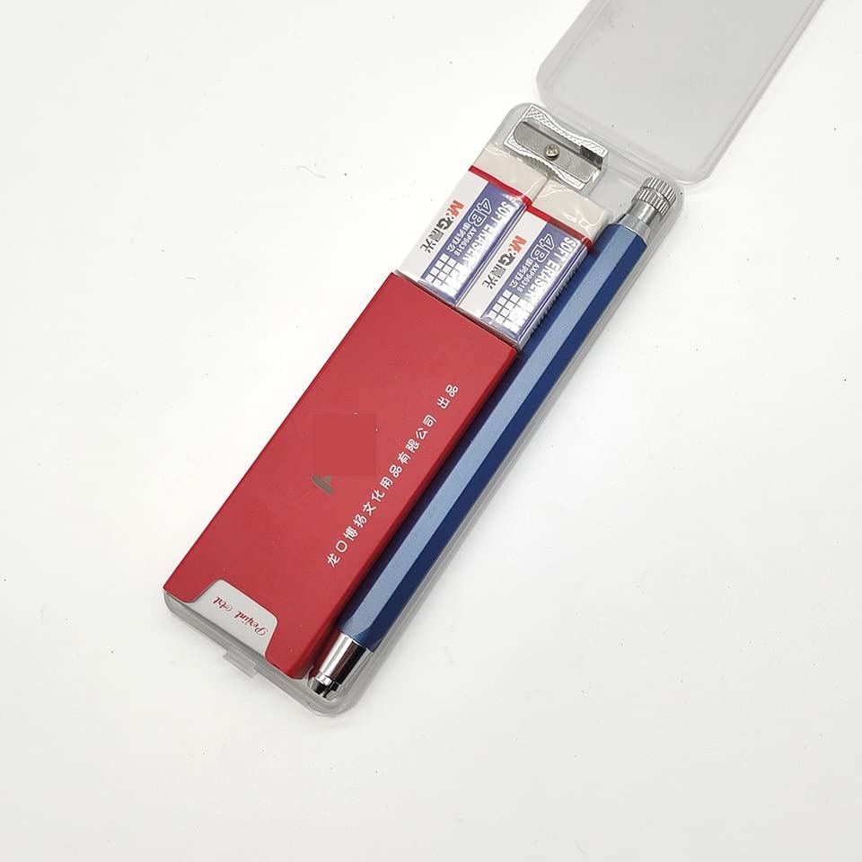 Druckbleistifte aus Vollmetall, 5,6 mm, Graffiti-Zeichen- und Scan-Automatikbleistift, professionelle Mal- und Schreibgeräte (1 Schachtel, blau) (1 Schachtel, blau)