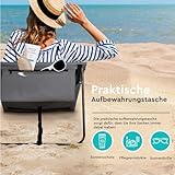 Intimo Living 2er Set Strandliegen mit stufenlos Verstellbarer Rückenlehne - Die Strandmatten gefüllt mit Komfortschaum sind Ultraleicht und platzsparend zusammenfaltbar - Grau