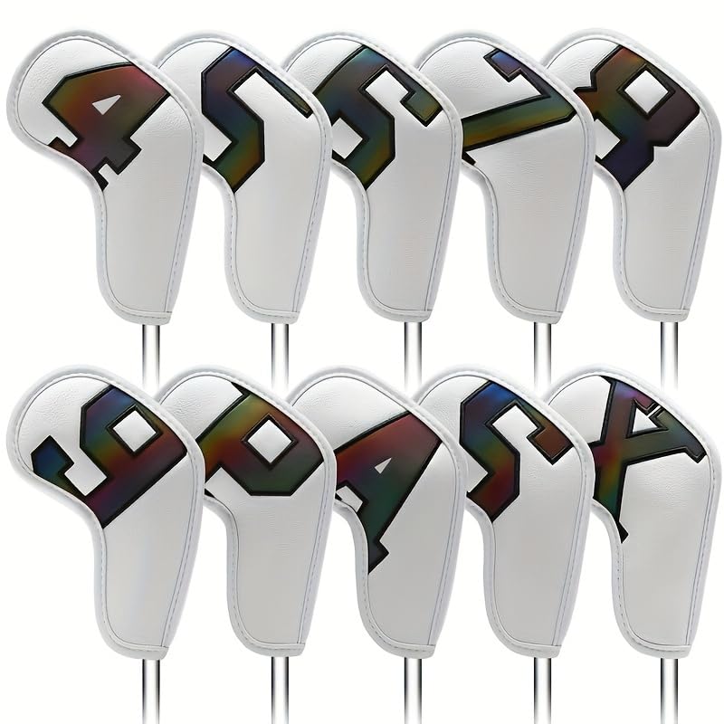 Couvre club de golf anti-poussière - Protégez vos fers des chocs avec ce capuchon blanc