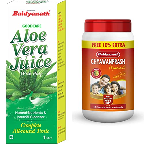 Image of Baidyanath Aloe Vera Juice - 1 L & Baidyanath Chyawanprash Special - 2 kg With 10% Extra Free