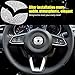 Décoration de Volant de Voiture Bling Bling Accessoires Intérieurs Autocollant Diamant de Logo de Volant Couverture Autocollant de Volant de Strass DIY (Compatible avec Mazda)