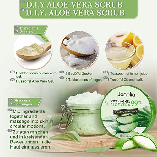 Aloe Vera Gel Janolia 300ml für Gesicht und Körperpflege