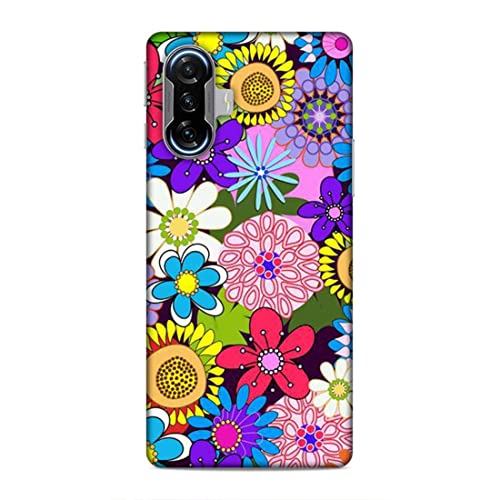 Image of Printed Mobile Back Hard Case Cover for Xiaomi Poco F3 GT | Multi Flower, Colourful Flower, A-2182