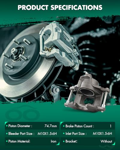 Image of SCITOO 184127 184126 Front Left & Right Disc Brake Calipers For Cadillac For Brougham 1987-1992,For Cadillac For Commercial Chassis 1992-1996,For Cadillac For Fleetwood 1993-1996,Single Piston