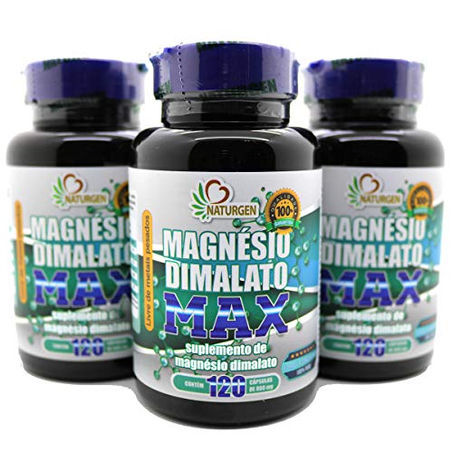 3 Magnesio Dimalato Puro 800mg 120 Caps - 6 Meses