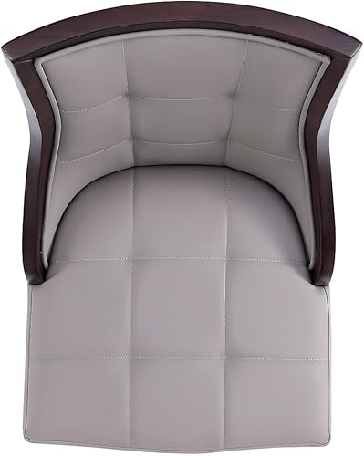 Miniatura 9 de Manhattan Comfort Fifth Avenue - Sillas de comedor de piel sintética, muebles Parsons Accent con asiento acolchado con respaldo de ala, costuras