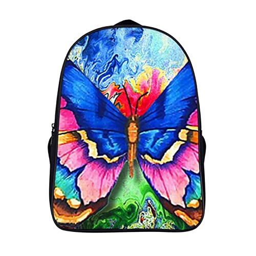 Sac d'école cool 3D papillon grand format pour fille et garçon