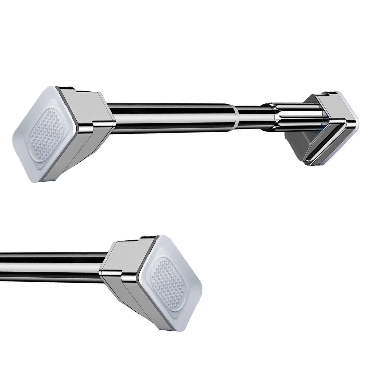 GLDYTVF Adjustable Curtain Rod 33mm No Drill Extendable Shower Curtain Pole 360-450cm & 410-500cm Stainless Steel for Bathroom Window Closet (160-250CM)