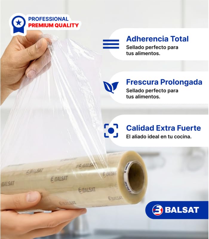 Bobina Film PVC 45x1500 m | Film Alimentario Profesional 8 Micras