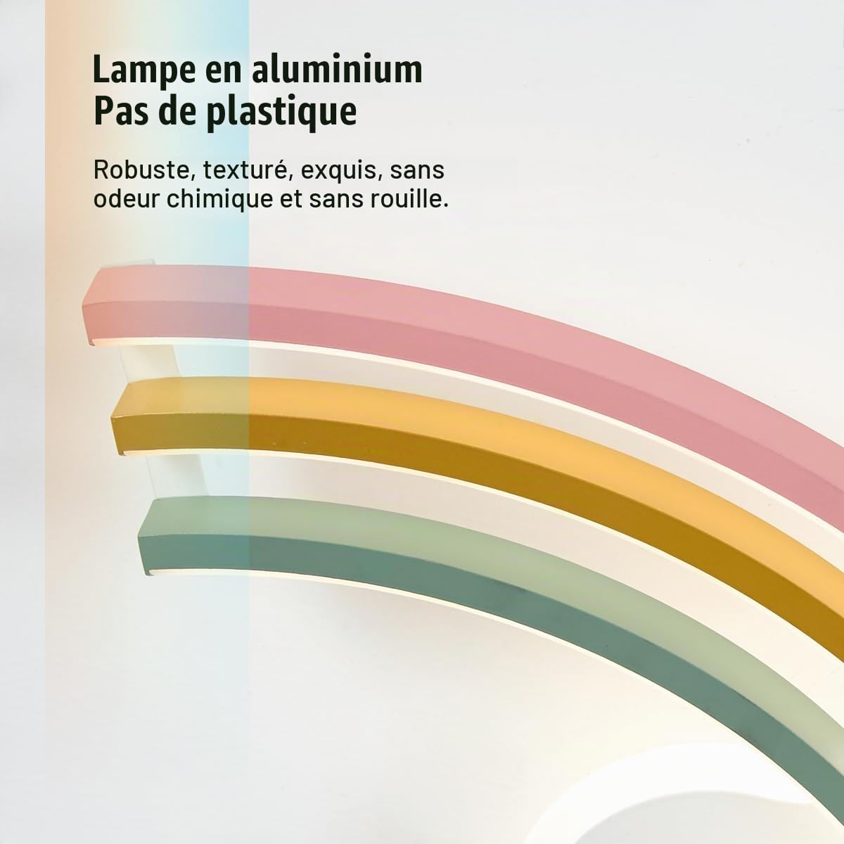 Plafonnier pour chambre d'enfant 62 cm, Luminaire LED avec télécommande, Nuage créatif, Lampe de Plafond arc-en-ciel, 3000 K-6000 K, Intensité variable, Minuteur et veilleuse pour chambre de bébé