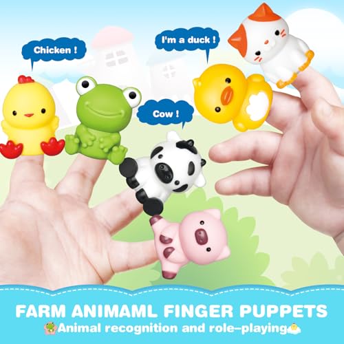 Learning Toy for Toddlers Ages 2-4, Electric Toys Trains with Lights, Music & Steam, Counting, Matching & Sorting Montessori Toy with 6 Finger Puppets, Birthday Xmas Gifts for Baby Boys Girls 18M+ - Image 5