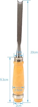 Wood Chisel Tool Set, 12pcs Woodworking Chisels Wood Carving Tools Trimming Down Wood Woodworking Lathe Gouges Tools with Roll-Up Carrying Case for Carpenter,6mm (1/4), 12mm (1/2)