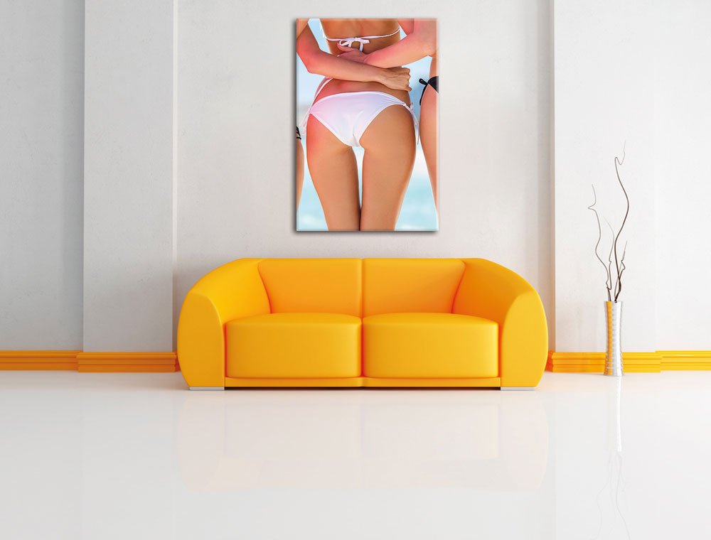 Sexy Girl Bikini, Formato: 120 x 80 cm su tela, XXL immagini giganti già incorniciate con cornice, stampa artistica su tela con cornice, più conveniente di dipinti o pittura a olio, nessun poster o