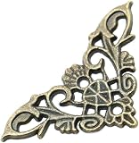 VekkEr Möbel-Tisch-Eckdekorationen, 8 Stück, Bronze, Schmuckschatulle, Buch, Schmetterling, Eckhalterung, antiker Rahmen, Notizbuch, Menüs, dekorative Eckschutz-Hardware